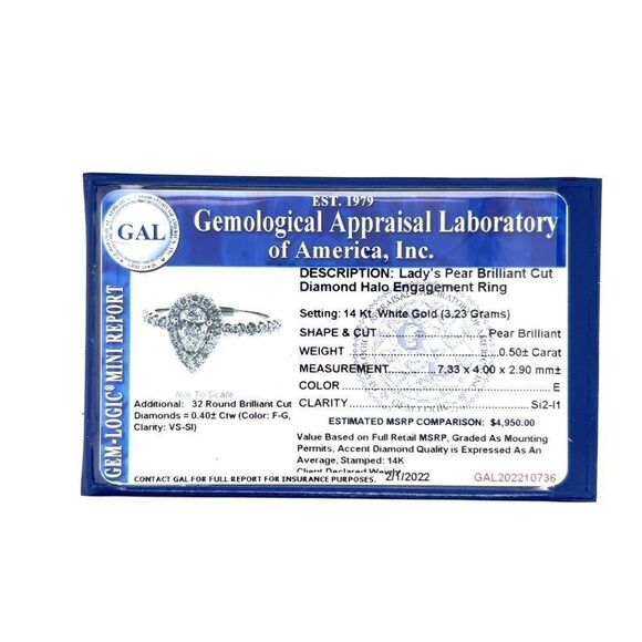 Diamond Engagement Ring 14k White Gold 0.90 TCW Certified $4,950 210736 - Picture 12 of 12